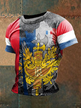 T-shirt à manches courtes design drapeau français pour hommes